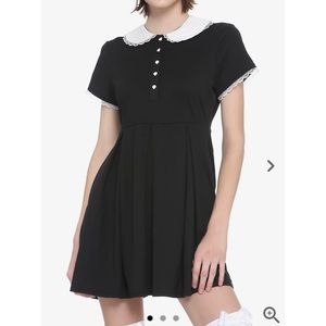 Hot Topic Lace Collar Black Dress